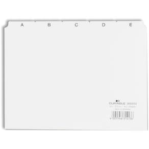 Ledkort A5L vit A-Z