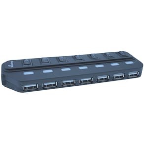 USB-Hub MediaRange USB 2.0, 1:7, schwarz