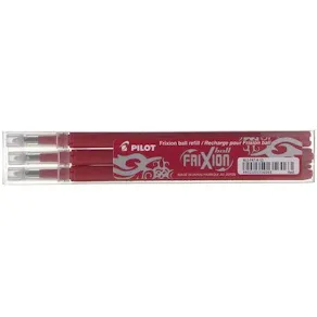 Pennpatron Gelbläck PILOT Frixion Ball/Clicker Röd, 0.7mm, 3/fp