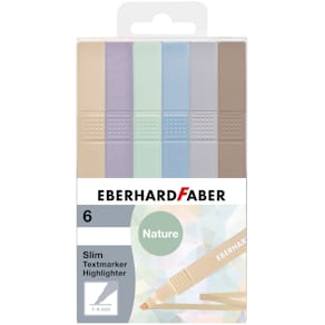 Textmarker-Set Eberhard Faber Slim Natur Shades, 6 St.