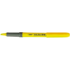 Överstrykningspenna BIC Grip Gul, 12st