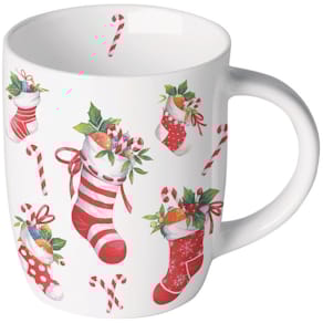 Kaffeebecher AMBIENTE Weihnachtsstrümpfe, 0,2 l