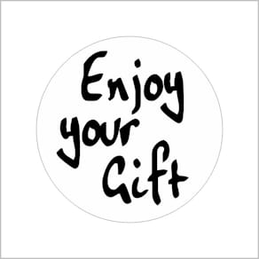Etiket bedrukt, op rol, Ø 39 mm, 500 stuks, Enjoy Your Gift