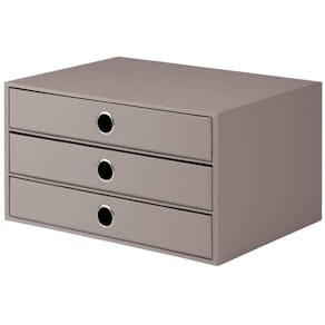 Schubladenbox Rössler S.O.H.O., taupe, 3 Schubladen