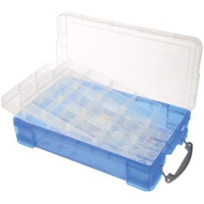 Opbergdoos Really Useful Box 4 liter met 2 dividers, transparant