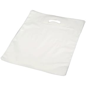 Bærepose LDPE hvid 45 µm 400x500 mm, bundfals 50 mm, 500 stk