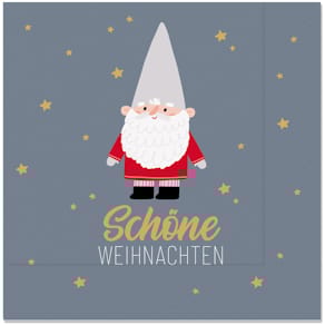 Zelltuchserviette FÜR DICH, Weihnachten, Zwerg