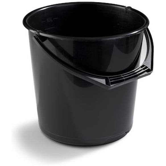 Bøtte plast 10L sort