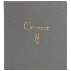 Gästebuch GOLDBUCH Cheers, graubraun, 176 Seiten