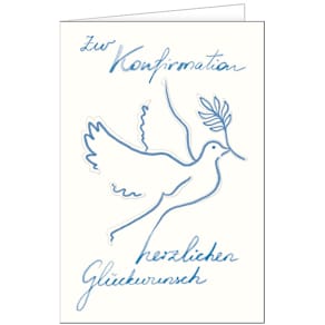 Glückwunschkarte Noname Konfirmation, geprägt, mit Umschlag, bunt