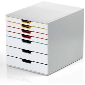 Skuffekabinet Durable Varicolor, 7 grå skuffer, 1 stk