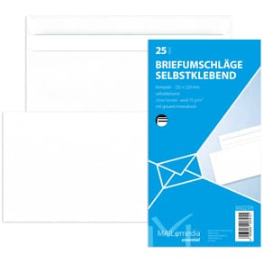 Briefumschlag MAILMEDIA Kompakt, selbstklebend, 75 g, weiß