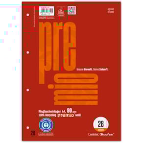 Ringbucheinlage Staufen Premio, A4, 50 Blatt, 5 mm kariert + RL