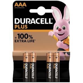 Batterier Duracell Plus Power AAA, alkaline 1,5V