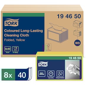 Rengöringsduk TORK Long-lasting Gul W8, 40/FP