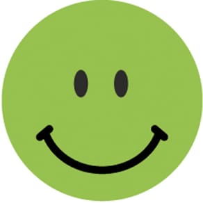 Bewertungspunkt Avery Zweckform, Motiv Gesicht, Ø19 mm, grün, 250