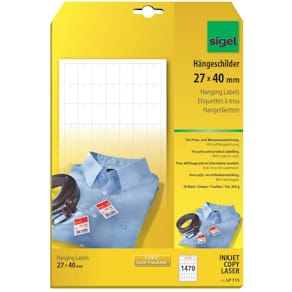 Stückwarenanhänger Sigel, 27 x 40 mm