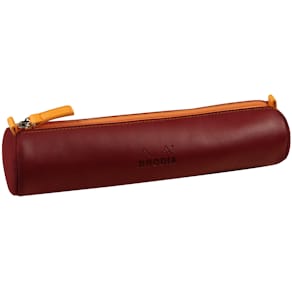 Rhodiarama round pencil case burgundy