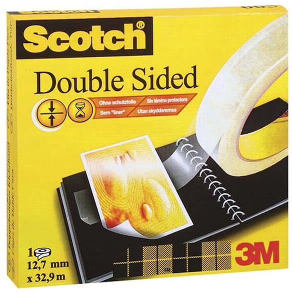 Product Image for Tape Scotch dobbeltklæbende, klar 12 mm x 9 m, 12 ruller