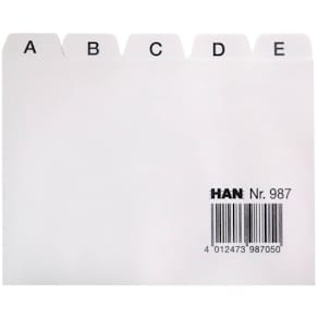 Leitregister HAN, A7 quer, A-Z, grau