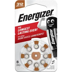 Batteri Energizer Hörsel 312 Brun, 8/fp