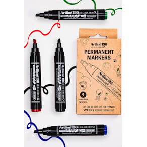 Permanent marker Artline Drysafe 190 Eco-Green 2-5mm schuine punt