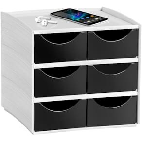 Schubladenbox CEP MyCube 3222, 6 Schubladen, grau/schwarz