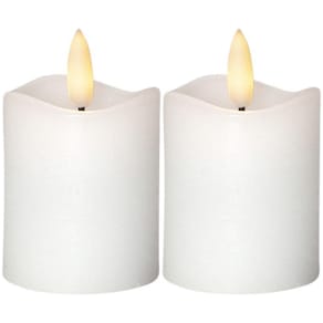 Blockljus STAR T LED Flamme 7,5cm vit