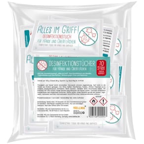 Desinfektionstücher Hellma Alles im Griff, 70 Stück