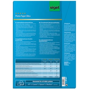 Inkjet-Fotopapier Sigel Ultra, A4, 50 Blatt, weiß