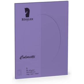 Passepartoutkarte Coloretti, B6, 5 St., lila