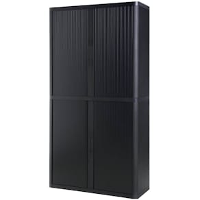 Rollladenschrank Paperflow, 110 x 41 x 204 cm, schwarz