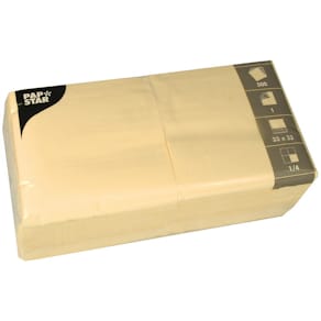 Servett 1-lags 33x33cm creme 500/fp