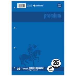 Ringbucheinlage Staufen Top-90, A4, 50 Blatt, Lin.25, weiß