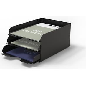 Brevkorg ALBA metall 3-facks A4 svart