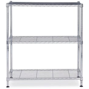 Trådhylle ALBA 3 hyller 90x90x35cm chrom