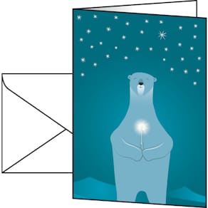 Weihnachtskarte Sigel Polar bear, 10 Stück