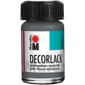 Acryllack Marabu Decorlack, grau, 15 ml (Glas)