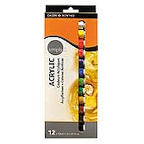 Acrylfarben-Set Daler-Rowney Simply Acrylic, 12 Farben, 12x12 ml