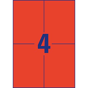 Universaletikett Avery Zweckform, 105 x 148 mm, rot