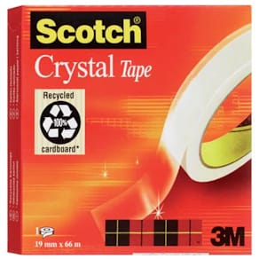 Klebefilm Scotch 600 Crystal, 19 mm x 66 m, transparent