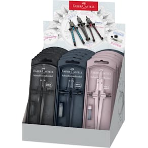 Display Schnellverstellzirkel Faber-Castell Stream 2025, sortiert