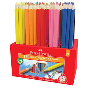 Färgp. FABER Triangular 12 x 10 färger