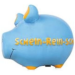 Spardose KCG Schein-rein-Schwein, klein, gelb