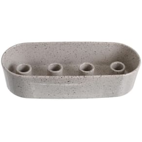 Adventsljusstake 24,9x5,7cm grå