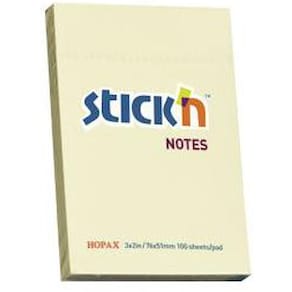 Notes STICK`N 51x76mm gul