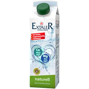 Mineralwasser EXTALER naturell, 8 x 1,0 L (Einweg)
