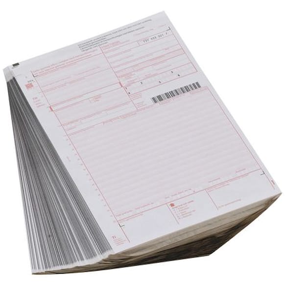 Fraktsedel A701, original + 3 kopior, 100/fp