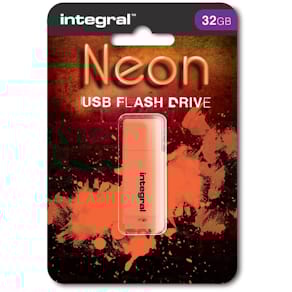 USB-stick Integral Neon, 2.0, 32 GB, oranje