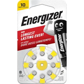 Batteri Energizer Hörsel 10 Gul, 8/fp